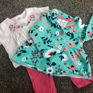 Sweet floral Carters jacket & jean outfit 9 months